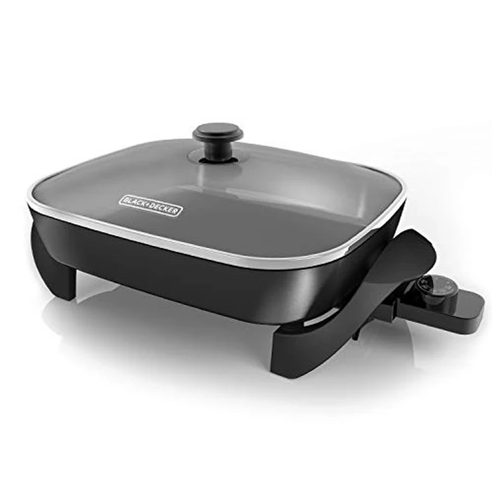 BLACK+DECKER Electric Skillet, 12”x15”, Deep Dish, Non Stick Surface, SK1215BC by George Foreman - Used - Acceptable condition - CA$41.99