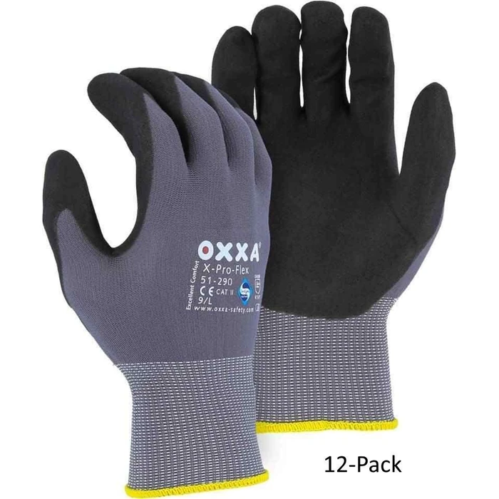 Majestic Superior Micro Foam Nitrile Palm Gloves (12-Pack) - Gray - Large by Majestic - Refurbished - Premium condition