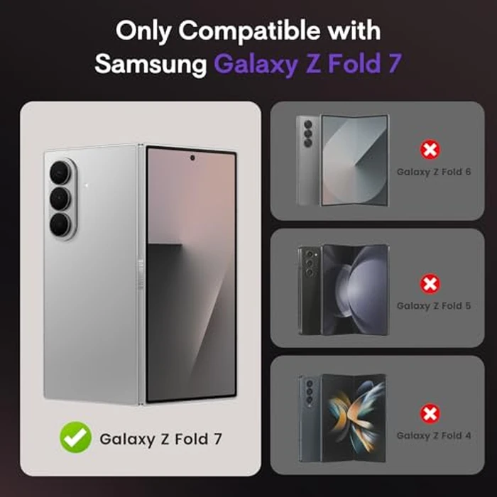 Maxdara for Z Fold 7 Case with Privacy Screen Protector, [Compatible with Magsafe] [with Belt Clip] [Hinge Protection] Magnetic Cover for Samsung Galaxy Z Fold 7 - Black (Privacy Screen) by Maxdara - Image 2