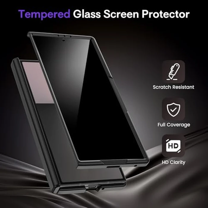 Maxdara for Z Fold 7 Case with Privacy Screen Protector, [Compatible with Magsafe] [with Belt Clip] [Hinge Protection] Magnetic Cover for Samsung Galaxy Z Fold 7 - Black (Privacy Screen) by Maxdara - Image 9