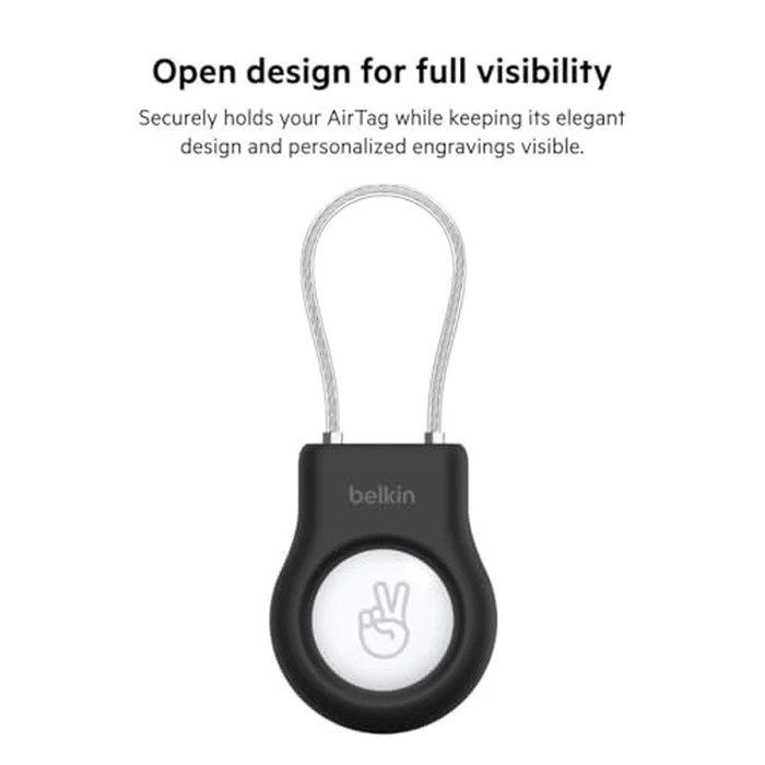 Belkin Secure Holder with Wire Cable for Apple AirTag, Black by Belkin - Image 6