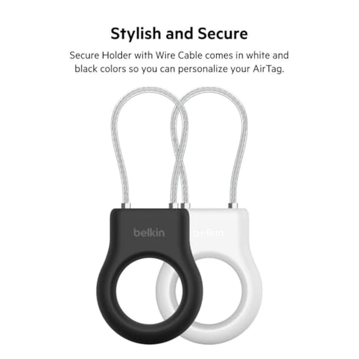Belkin Secure Holder with Wire Cable for Apple AirTag, Black by Belkin - Image 7