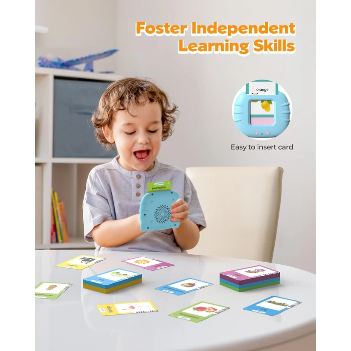 510 Words, Talking Flash Cards for Toddler 1 2 3 4 Year Olds, Language Learning Tools, Pocket Speech Tools, Montessori Tools with 31 Themes, Children's Sensory Educational Tools,Birthday Gift by Airbition - Image 3