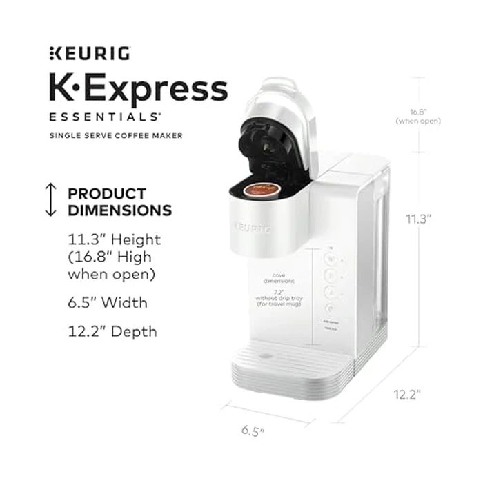 Keurig K-Express Essentials Single-Serve K-Cup Pod Coffee Maker (Cloud White) by Keurig - Image 4