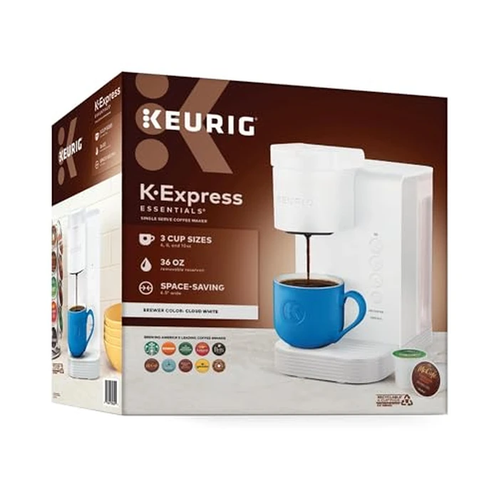 Keurig K-Express Essentials Single-Serve K-Cup Pod Coffee Maker (Cloud White) by Keurig - Image 5