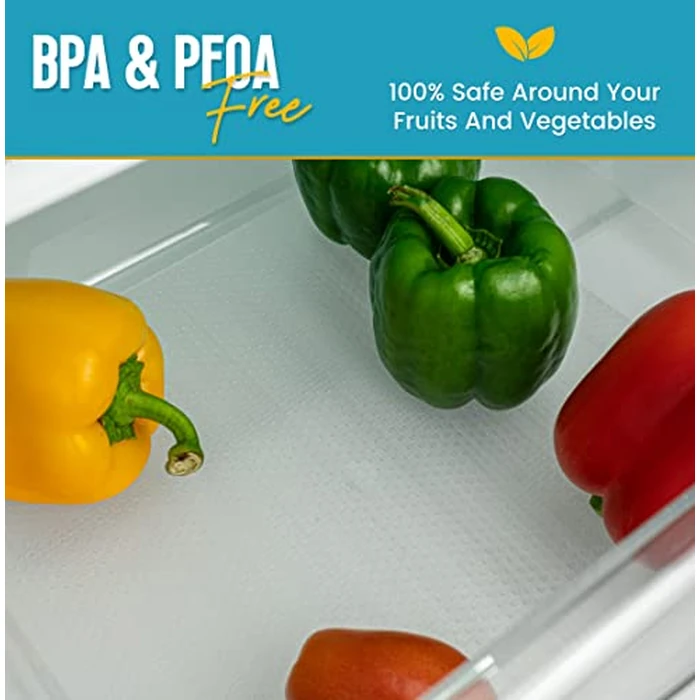 Refrigerator Liners for Shelves (12 Pack) by Linda’s Essentials - Non-Adhesive Shelf or Drawer Liner, BPA-Free Fridge Mats for Kitchen & Cabinets, Easy to Clean, Ideal Household Essentials (Clear) by Linda's Essentials - Image 8