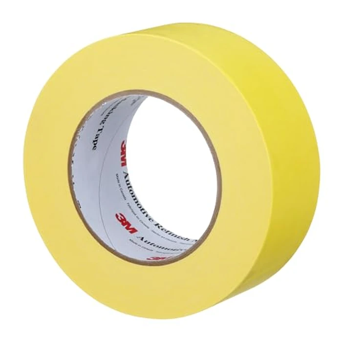 3M Automotive Refinish Masking Tape 388N, 06656, 48 mm x 55 m, Yellow, Crepe Backing, Moisture Resistant, Multi-Purpose, 1 Roll by 3M - Used - Very Good condition - US$9.15