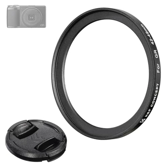 K&F Concept 42-49mm Filter Adapter Ring for Ricoh GR with 49mm Lens Cap Aluminum Alloy Threaded Filter Lens Adapter Ring for Ricoh GR2 GR3 GR3X for RX100 by K&F CONCEPT - Used - Very Good condition - US$12.66