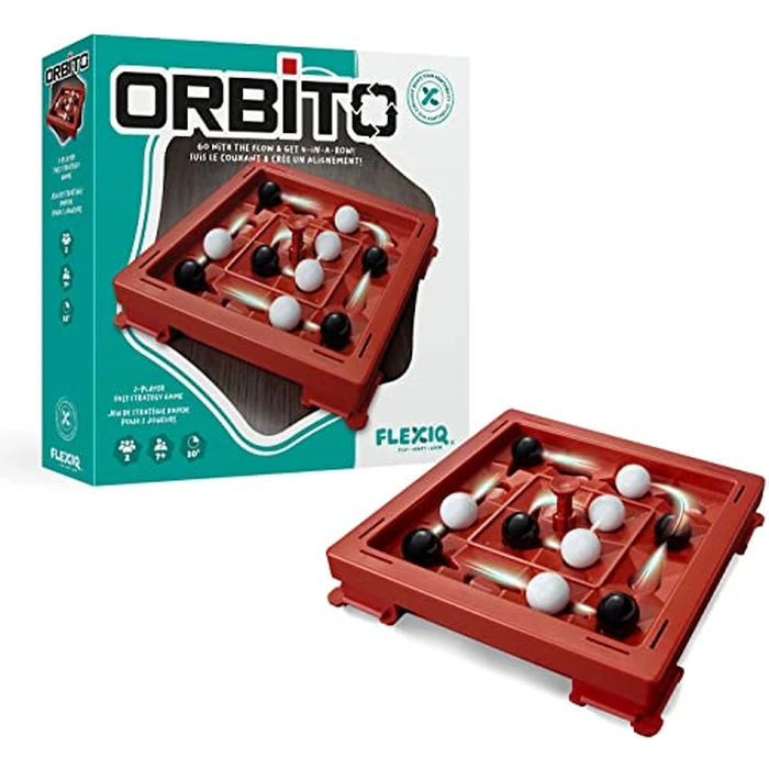 FLEXIQ - Orbito - 2-Player Fast Strategy Game - Forward Thinking and Strategic Switching - Bilingual Friends and Family Game - Age 7 Years+ - FXG502CA by FlexiQ - Used - Very Good condition - CA$20.31