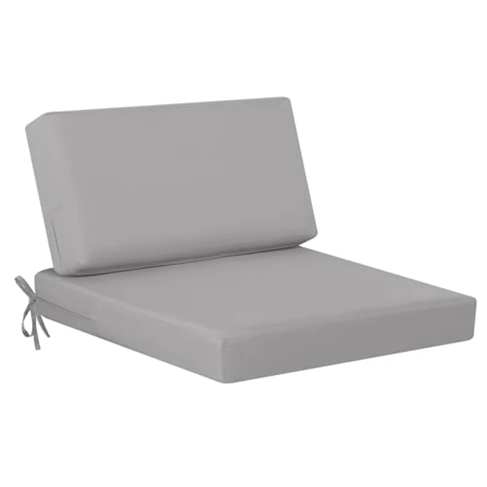 idee-home Outdoor Cushions for Patio Furniture, Outdoor Seat Cushion, Waterproof Couch Hampton Bay Deep Seat Replacement Chair Cushions for Garden Lawn Backyard Deck, 26.5 x 26.5 Grey by idee-home - Image 1