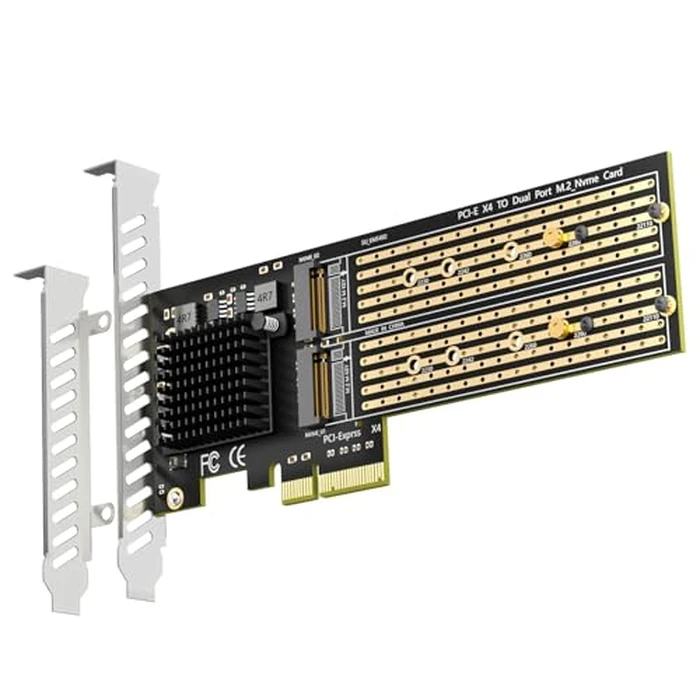 GLOTRENDS PA20 Dual M.2 NVMe to PCIe 3.0 X4 Adapter with PCIe Bifurcation, Setup Soft M.2 NVMe RAID via OS Tool (Support 22110/2280 Size) by GLOTRENDS - Image 1