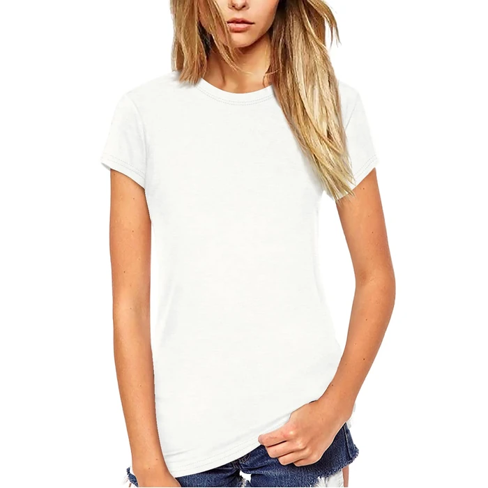 Beluring Womens Casual Shirts Round Neck Short Sleeve Blouses Basic Tshirt Trendy Tops (White, S) by Beluring - Used - Like New condition - US$12.76