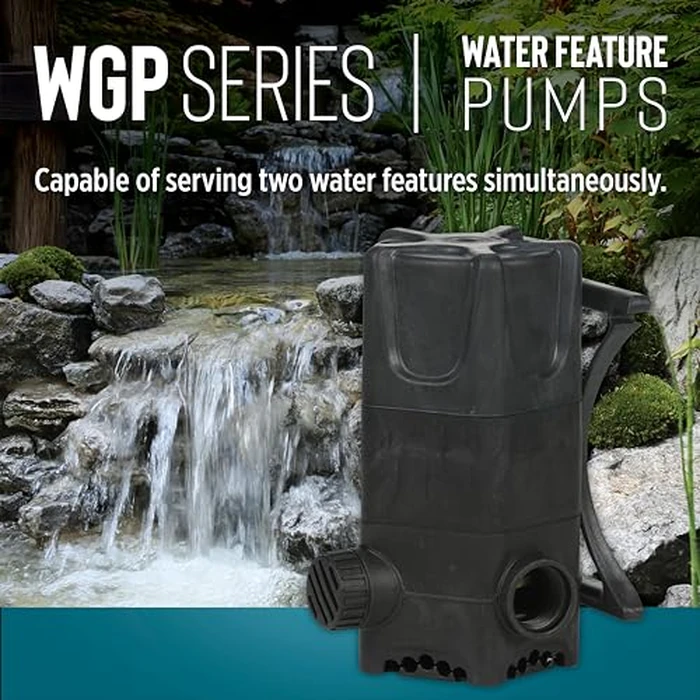 Little Giant WGP-95-PW 115 Volt, 4280 GPH Dual Discharge Direct Drive Submersible Waterfall and Pond Pump, Black, 566407 by Little Giant - Image 5