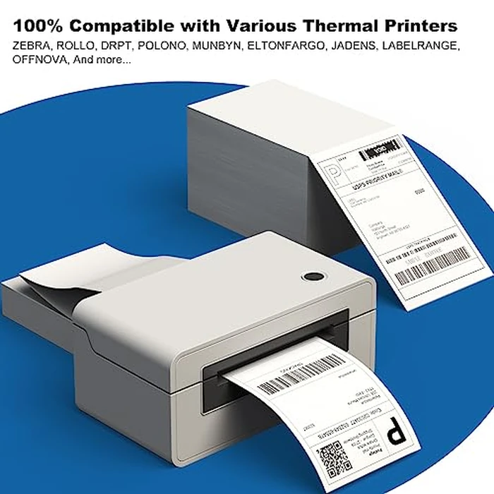 BESTIKER 4"x6" Thermal Shipping Labels for Thermal Printer, 4"x6" Thermal Paper Fanfold, Pack of 1000 Labels - Total 4000 Labels by BESTIKER - Image 6