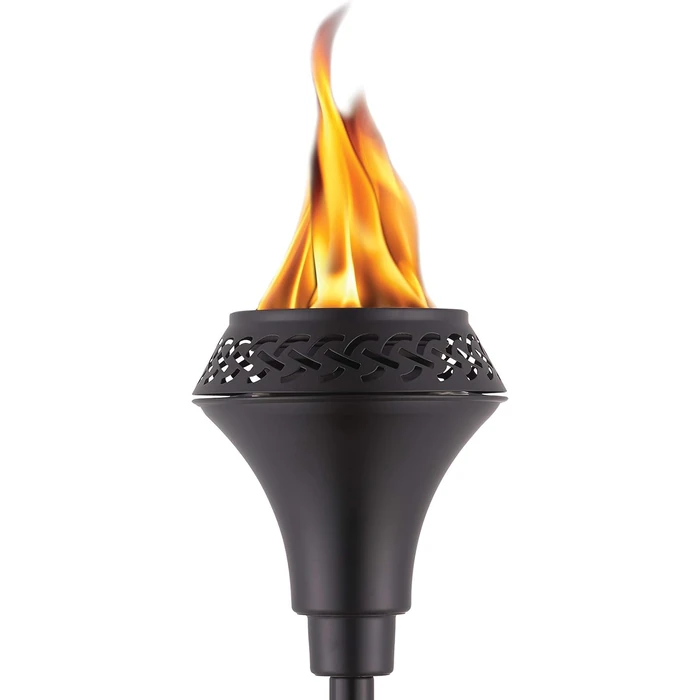 TIKI Island King 65" Metal Outdoor Torch - Weather-Resistant, Decorative TIKI Torch with Long-Lasting Wick, Snuffer & Easy-Pour Wide-Mouth Canister for Patio, Backyard & Garden by TIKI - Image 1