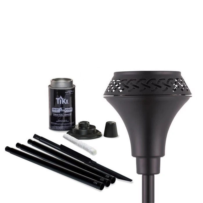 TIKI Island King 65" Metal Outdoor Torch - Weather-Resistant, Decorative TIKI Torch with Long-Lasting Wick, Snuffer & Easy-Pour Wide-Mouth Canister for Patio, Backyard & Garden by TIKI - Image 2