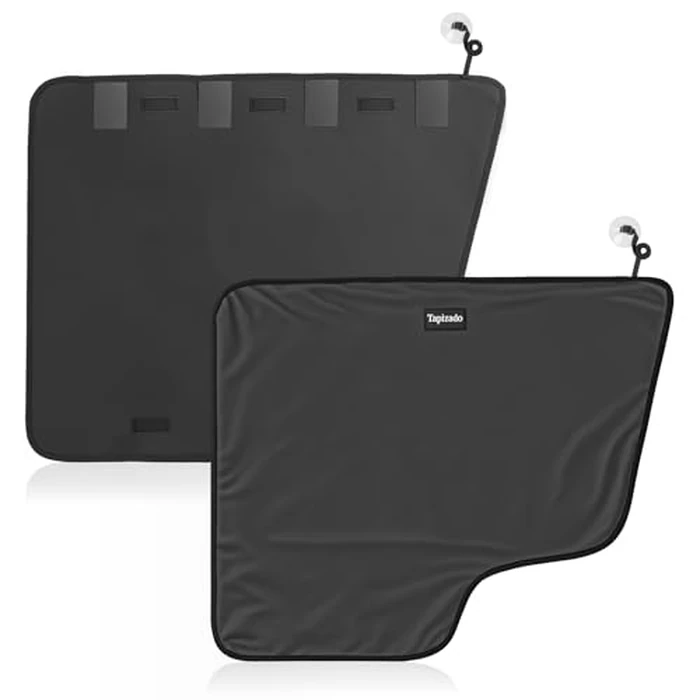 Tapizado Oversized Car Door Protector for Dogs with Anti-scratch PU Leather, 2 Pack Pet Vehicle Door Cover Guard with Adjustable Suction Cup, Waterproof Interior Door Panel Cover, Fit all SUVs, Trucks by Tapizado - Used - Very Good condition - CA$17.18