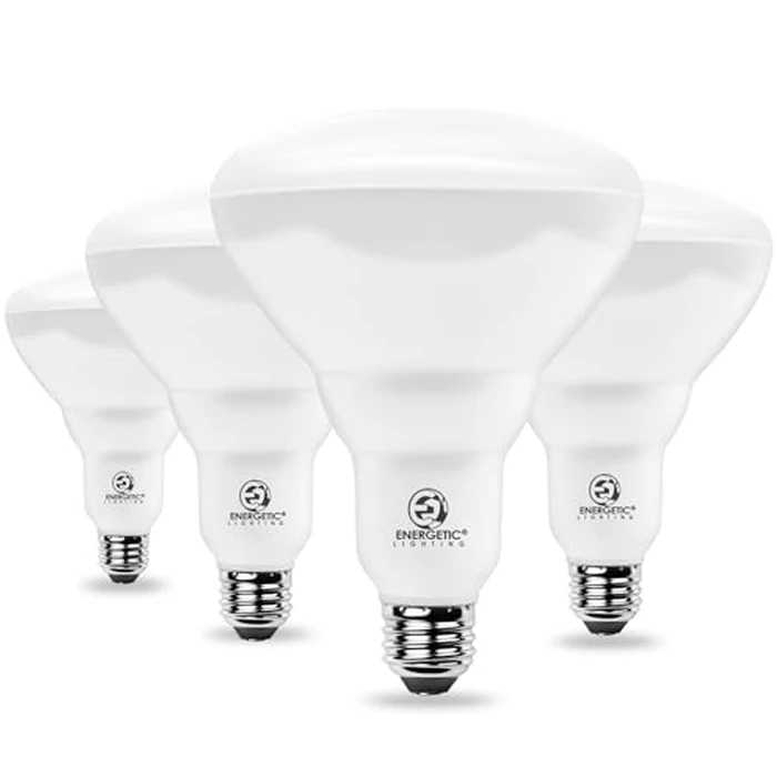 Energetic BR40 LED Light Bulbs,Indoor Flood Light,Dimmable,3000K Warm White,110W Equivalent,1600LM,E26 Base,Recessed Can Lights,High Lumen,Flicker Free,UL Listed,4 Pack by E ENERGETIC LIGHTING - Used - Very Good condition - US$20.75