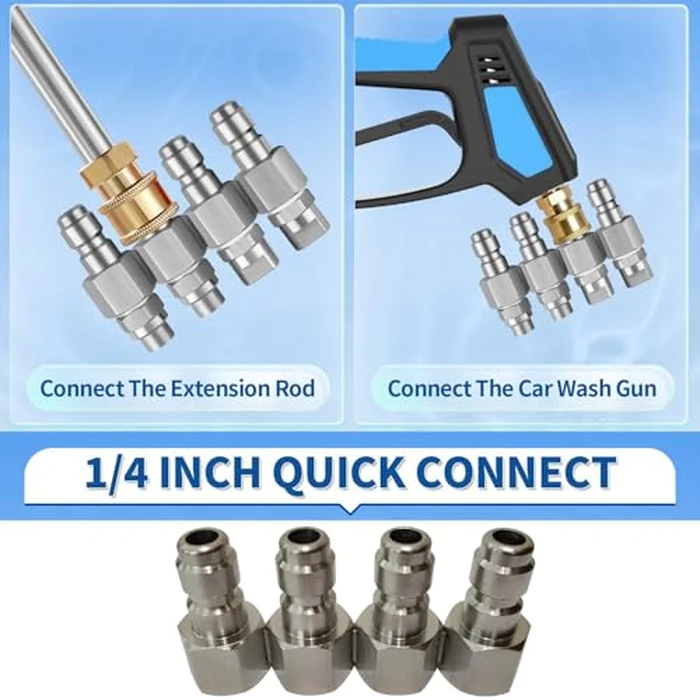 Jrod Tip Holder 4 GPM, 4 Way Pressure Washer Nozzle, J Rod Soft Wash Nozzle 1/4" Quick Connect by Xlynrods - Image 5