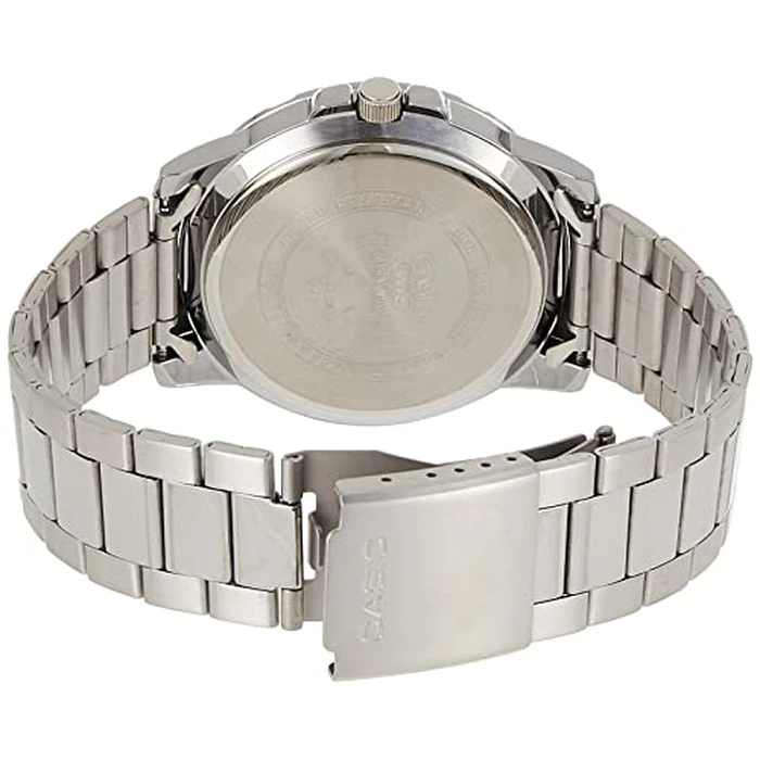 Casio Men's Diver Style Stainless Steel Watch (Model: MTPVD01D-2BV) (Blue Dial), Silver-Tone, Quartz Watch by Casio - Image 1