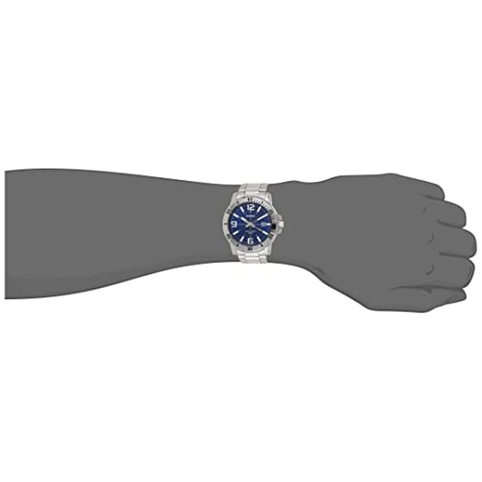 Casio Men's Diver Style Stainless Steel Watch (Model: MTPVD01D-2BV) (Blue Dial), Silver-Tone, Quartz Watch by Casio - Image 3