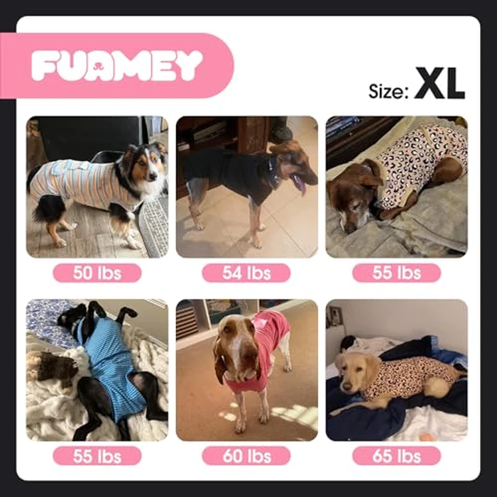 FUAMEY Recovery Suit for Dogs Cats After Surgery,Soft Breathable Pet Bodysuit E-Collar & Cone Alternative Surgical Suit Puppy Wear, Anti Licking Wounds Doggie Onesie Dog Neuter Shirt Mint Green XL by FUAMEY - Image 7