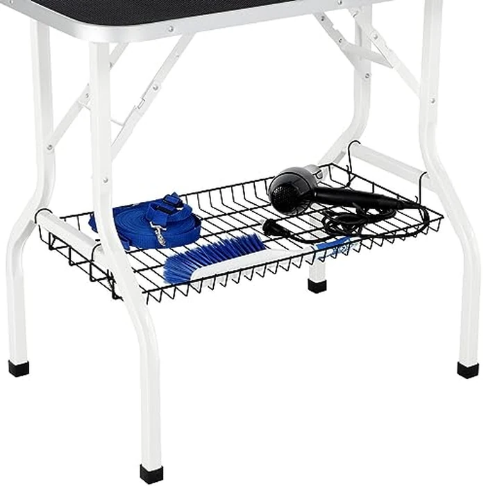 Yaheetech 36'' Dog Grooming Table, Pet Foldable Grooming Table w/Double Loops/Mesh Tray/Adjustable Arm, Black by Yaheetech - Image 7