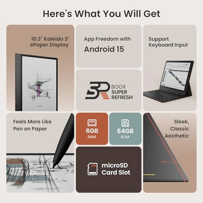 BOOX Tablet 10.3" Note Air 5 C 6G 64G E Ink Tablet Color ePaper Notebook by BOOX - Image 2