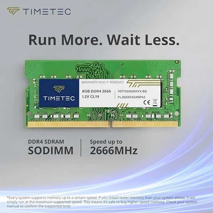 Timetec Advanced 16GB KIT (2x8GB) DDR4 2666MHz (PC4-2666V) PC4-21300 SODIMM Laptop RAM - 260-Pin 1.2V CL19 Non-ECC Unbuffered Memory Module for Laptop, Notebook, Mini PC, All-in-One by Timetec - Image 4
