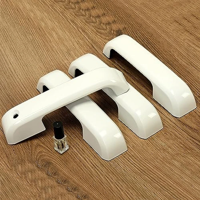 HECASA Door Handle Covers Trims Compatible with 2015-2020 Ford F150/ 2017-2022 F250 F350 F450 W/O Smart Keyhole Oxford White by HECASA - Image 6