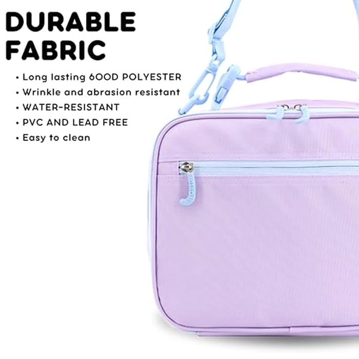 J World New York Cody Kids Lunch Bag. Cute Insulated Lunch-Box, Purple by J World New York - Image 3