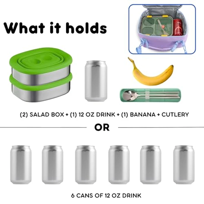 J World New York Cody Kids Lunch Bag. Cute Insulated Lunch-Box, Purple by J World New York - Image 4