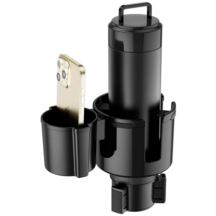 Basix by iOttie Adjustable Dual Cup Holder for Car with Expandable Base, Oversized Main Compartment, Removable Second Cup or Phone Holder Attachment, Fits Most Vehicles by iOttie - Used - Like New condition