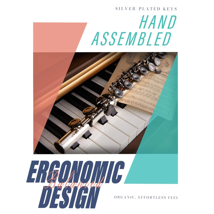 AKLOT Closed-Hole Concert C Flute: Flute Instrument with 16 Keys, Offset G, Smooth Black Nickel Keys, Air-Tight Pads, Include Stylish Leather Hard Case, Cleaning Kit, Stand, Gloves (LUM-MO) by AKLOT - Image 3