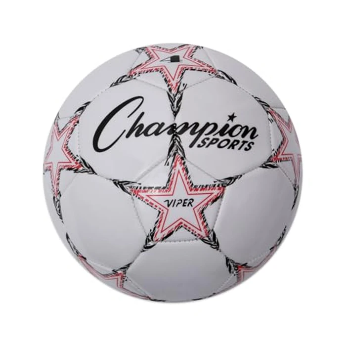 Champion Sports Viper Soccer Ball, Size 4 - Soft Touch TPU Cover, Airlock Bladder - Ages 8-12 - Red/Black/White by Champion Sports - Used - Like New condition