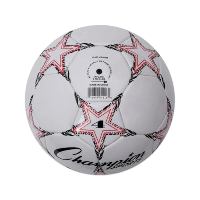 Champion Sports Viper Soccer Ball, Size 4 - Soft Touch TPU Cover, Airlock Bladder - Ages 8-12 - Red/Black/White by Champion Sports - Image 7