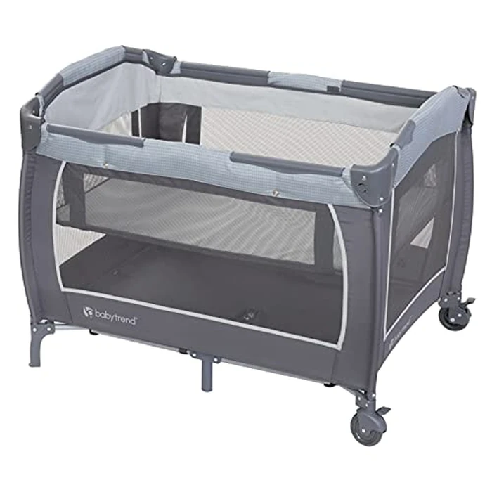 Baby Trend Lil’ Snooze(TM) Deluxe III Nursery Center(R) Playard for Twins, Cozy Grey by Baby Trend - Image 2