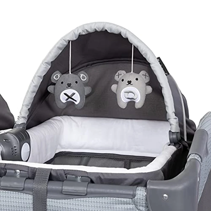 Baby Trend Lil’ Snooze(TM) Deluxe III Nursery Center(R) Playard for Twins, Cozy Grey by Baby Trend - Image 5
