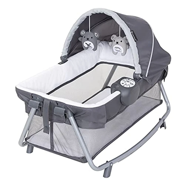 Baby Trend Lil’ Snooze(TM) Deluxe III Nursery Center(R) Playard for Twins, Cozy Grey by Baby Trend - Image 6