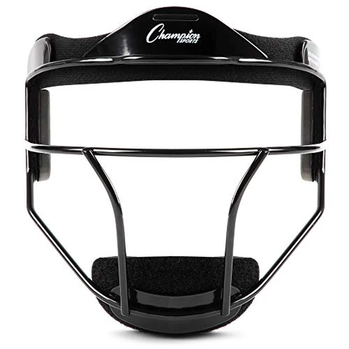 Champion Sports Steel Softball Face Mask - Classic Fielders Masks for Adults - Durable Head Guards - Premium Sports Accessories for Indoors and Outdoors - Black by Champion Sports - Image 1