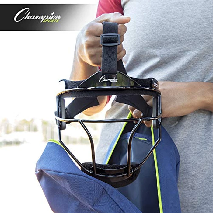 Champion Sports Steel Softball Face Mask - Classic Fielders Masks for Adults - Durable Head Guards - Premium Sports Accessories for Indoors and Outdoors - Black by Champion Sports - Image 6