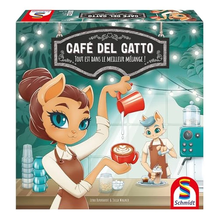 Schmidt Spiele - Café Del Gatto Français - Jeu de Plateau de Stratégie Pour Enfants et en Famille - À partir de 8 ans - 88464 by Schmidt - Used - Like New condition - CA$33.25