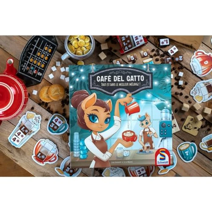 Schmidt Spiele - Café Del Gatto Français - Jeu de Plateau de Stratégie Pour Enfants et en Famille - À partir de 8 ans - 88464 by Schmidt - Image 3