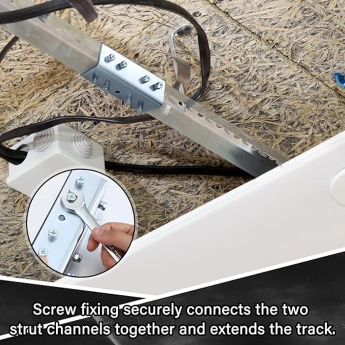 Shimeyao 4 Pcs Strut Channel Bracket Galvanized Steel 3.5 mm Thickness U Shaped Splice Connector Joiner Extend Mounting Bracket Connection for 1-5/8" Wide 1-5/8" Height Strut Channel by Shimeyao - Image 5