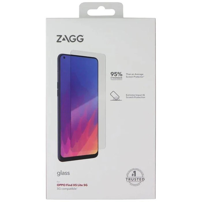 Zagg Glass Series Tempered Glass Screen Protector for Oppo Find x5 Lite 5G - Clear by Zagg - Refurbished - Brand New condition