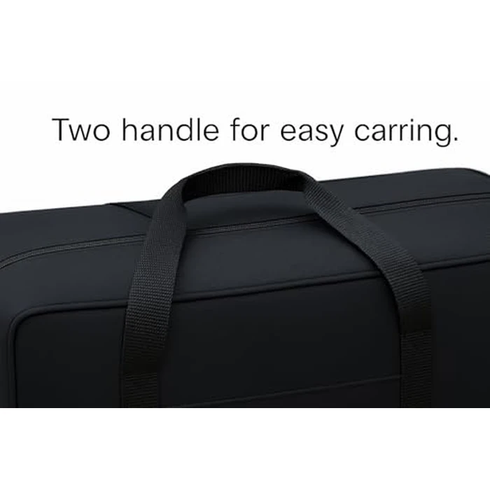 Extra Large Foldable Duffel Bag for Travel - Heavy-Duty Cargo Bag with Zippers & Reinforced Handles, TSA Approved, Water-Resistant, 32x26x16 in - Holds up to 100 lb (Black) by SIAM'S - Image 6