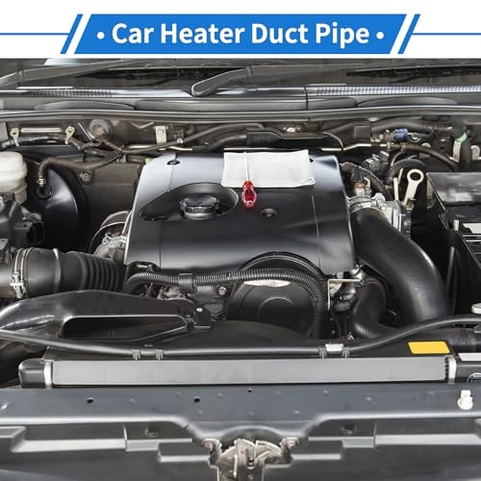 VekAuto 1 Pc Car Heater Duct Pipe 25mm ID 200cm Max l Warm Air Ducting Hose Car Truck RV Bus Van Boat Aluminum Foil Black by VekAuto - Image 3
