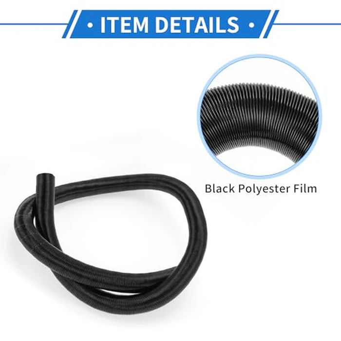 VekAuto 1 Pc Car Heater Duct Pipe 25mm ID 200cm Max l Warm Air Ducting Hose Car Truck RV Bus Van Boat Aluminum Foil Black by VekAuto - Image 4