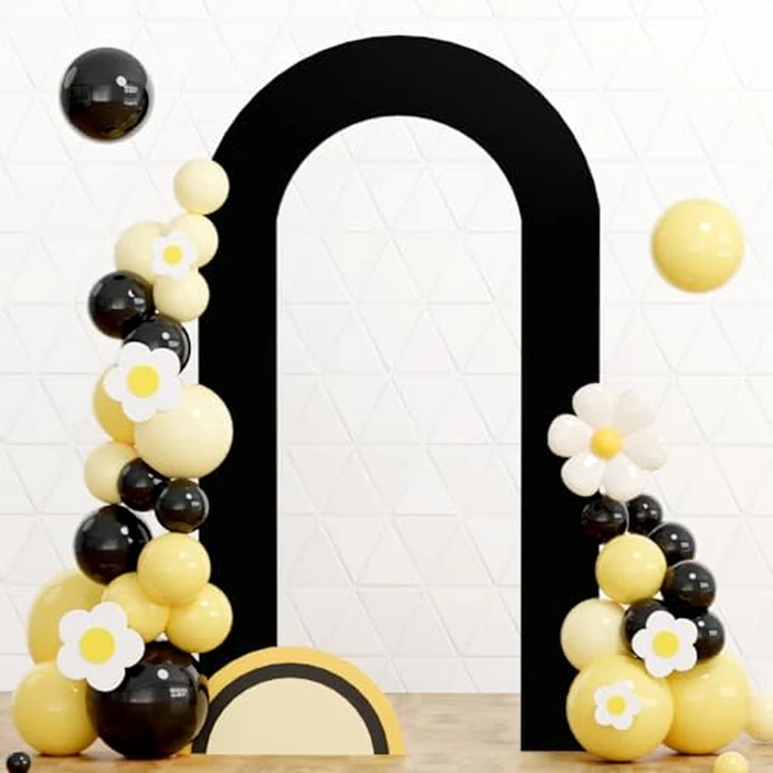 Black Open Arch Cover 7.2FT Spandex Arch Backdrop Covers U-Shaped Wedding Arch Cover Graduation Arched Backdrop Cover Chiara Arched Covers for Baby Shower Wedding Ceremony Party Events Decorations by PATYDEST - Used - Like New condition - US$14.25