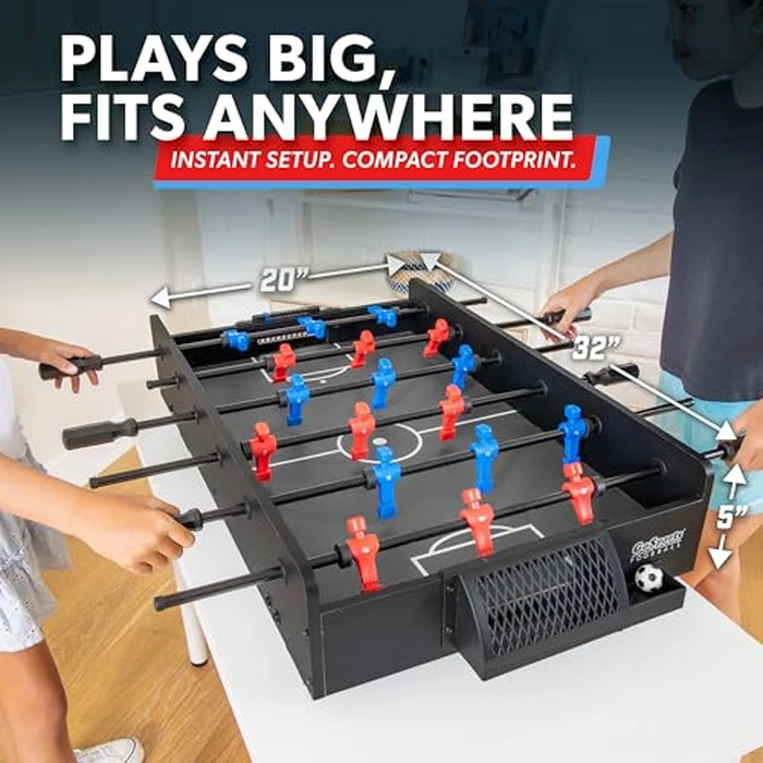 GoSports 32 Inch Tabletop Foosball Game Set - Mini Foosball Table - Black by GoSports - Image 6